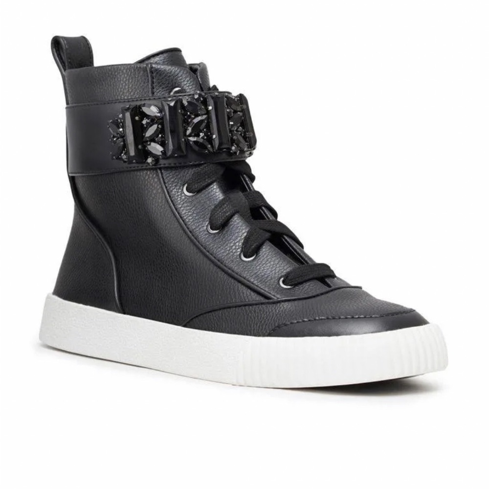 NWT Karl Lagerfeld Paris Women's Jeren Buckled High-Top Sneakers